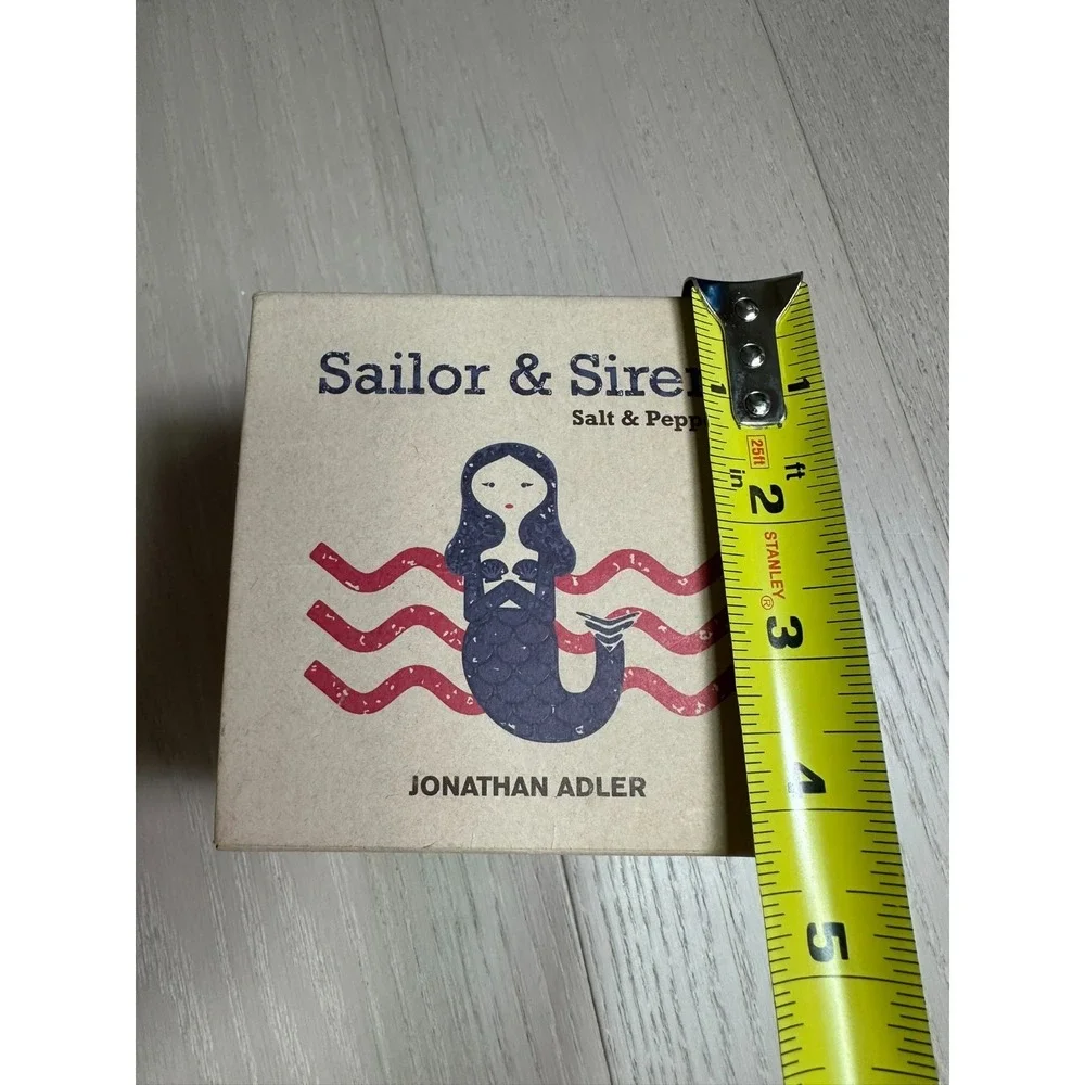 Jonathan Adler Sailor & Siren Salt and Pepper Shaker Set Stoneware Collectible